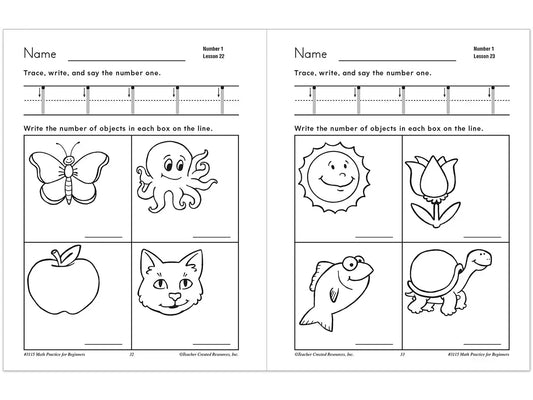 Math Practice for Beginners Workbook - US 8247