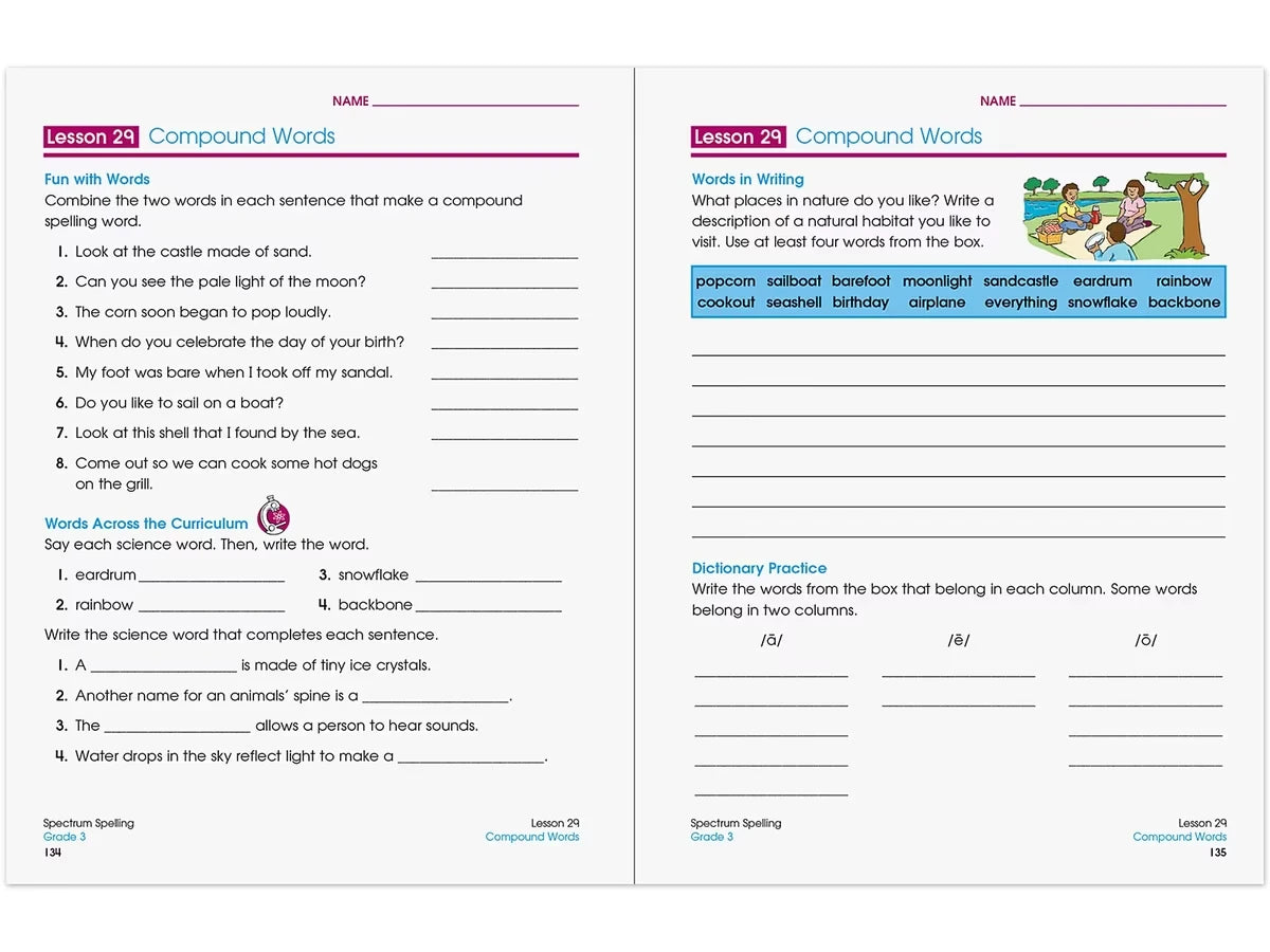 Spectrum® Spelling Workbook - Gr. 3 - US 3372