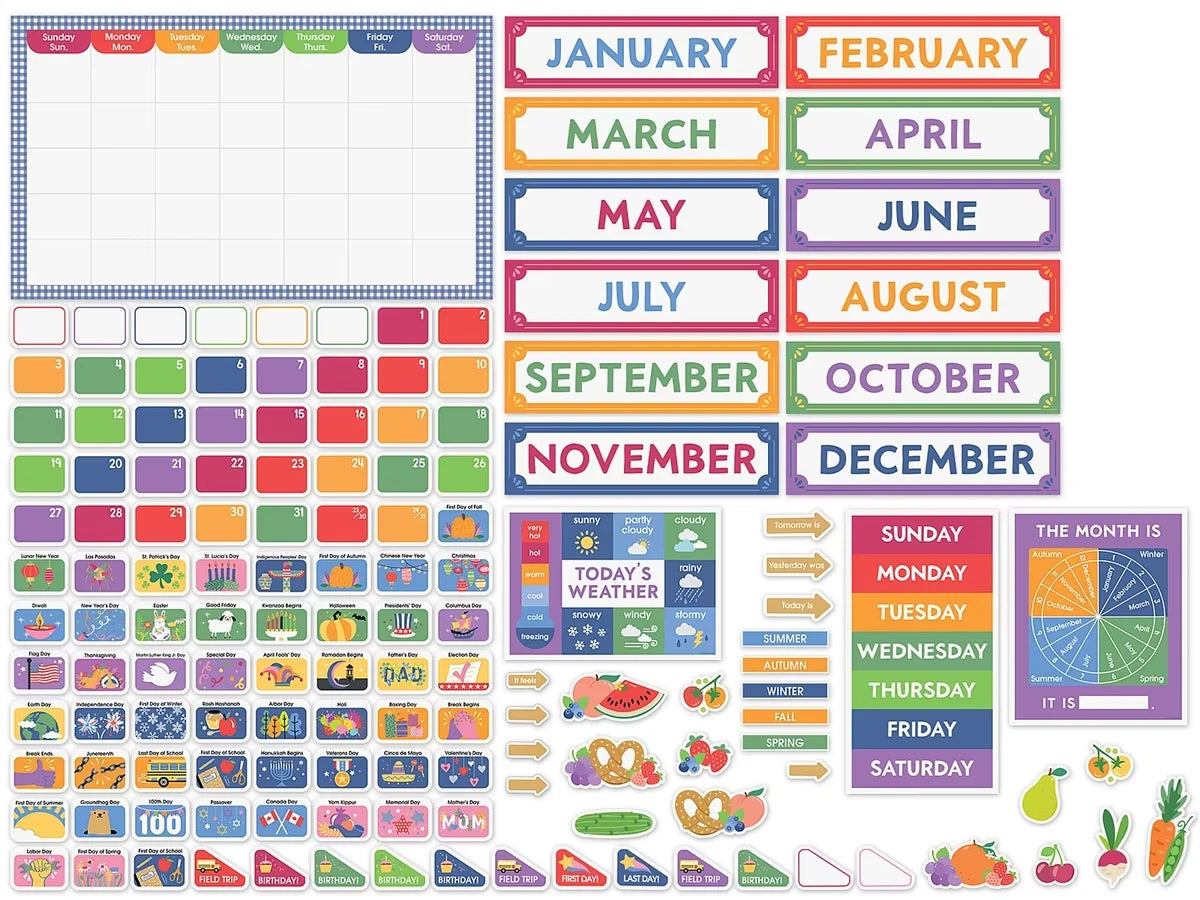 Farmers Market Calendar Bulletin Board Set - US 1512