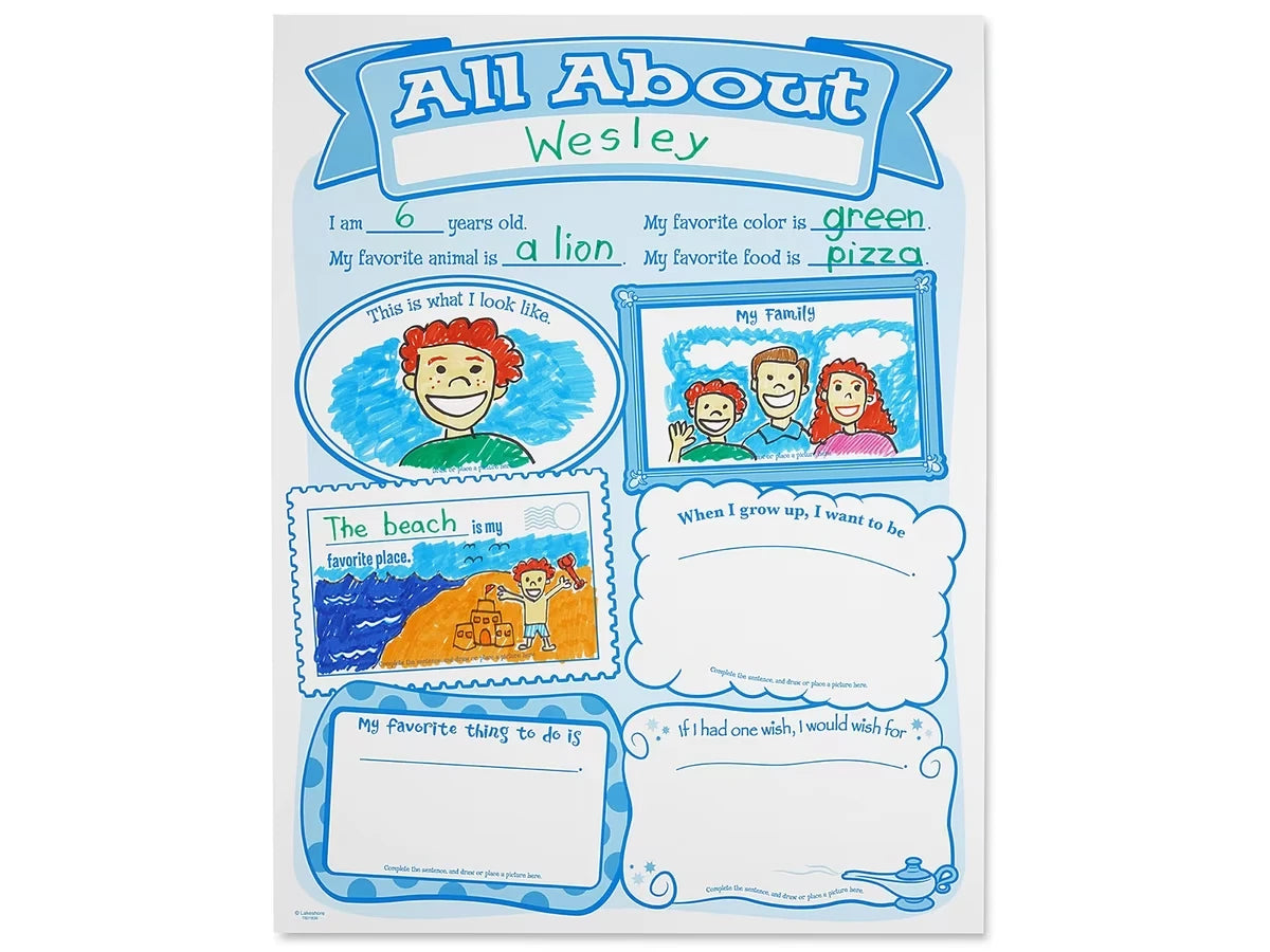 All About Me Posters - Set of 30 - US 7445