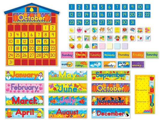 Schoolhouse Calendar Bulletin Board Set - US 1194