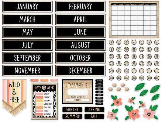 Simply Safari Calendar Bulletin Board Set - US 4701