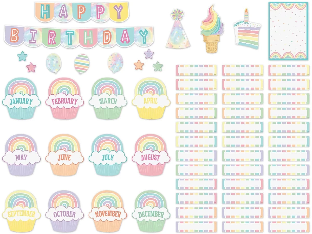 Pastel Pop Birthday Bulletin Board Set - US 2618