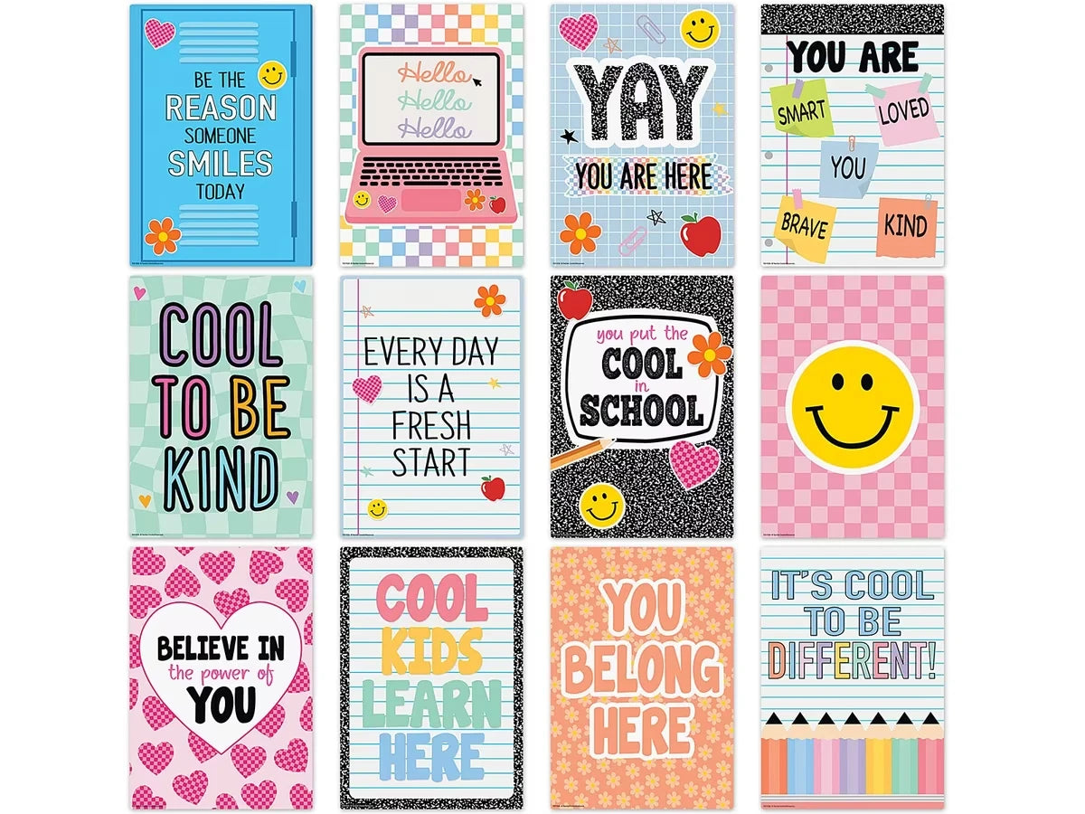 Cool for School Motivational Small Poster Pack - US 6686