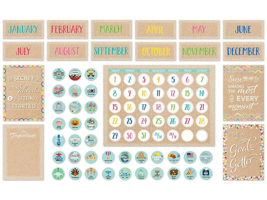 Krafty Pop! Calendar Bulletin Board Set - US 2399