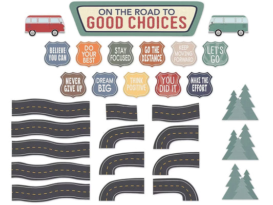 Moving Mountains on the Road to Good Choices Bulletin Board Set - US 5327