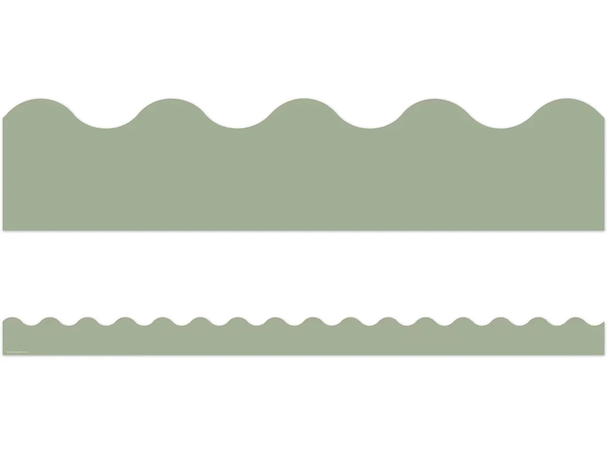 Classroom Cottage Sage Scalloped Border - US 3906