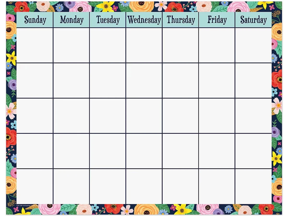 Wildflowers Classroom Calendar - US 6958