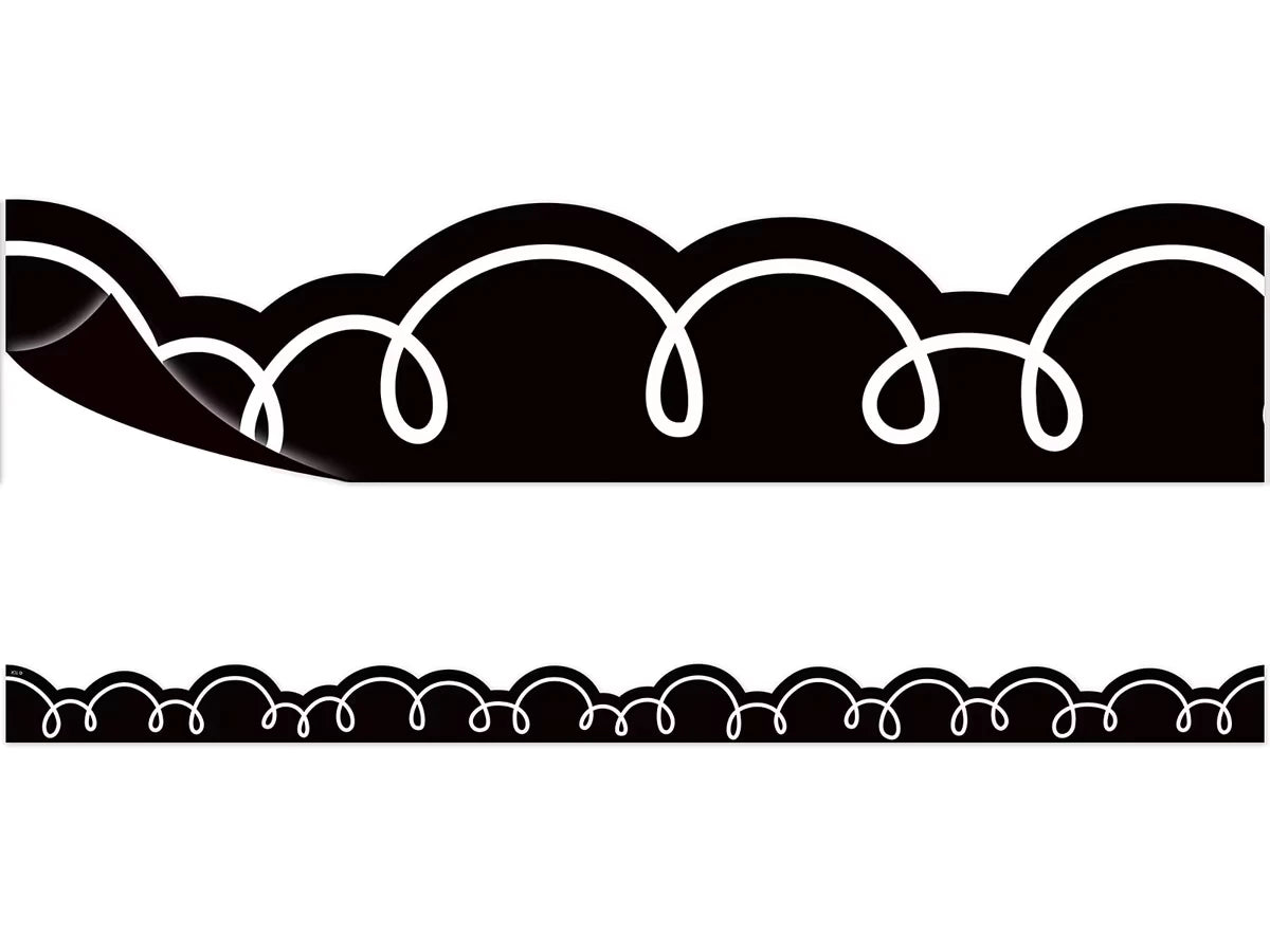 Black with White Squiggles Magnetic Border - US 1663