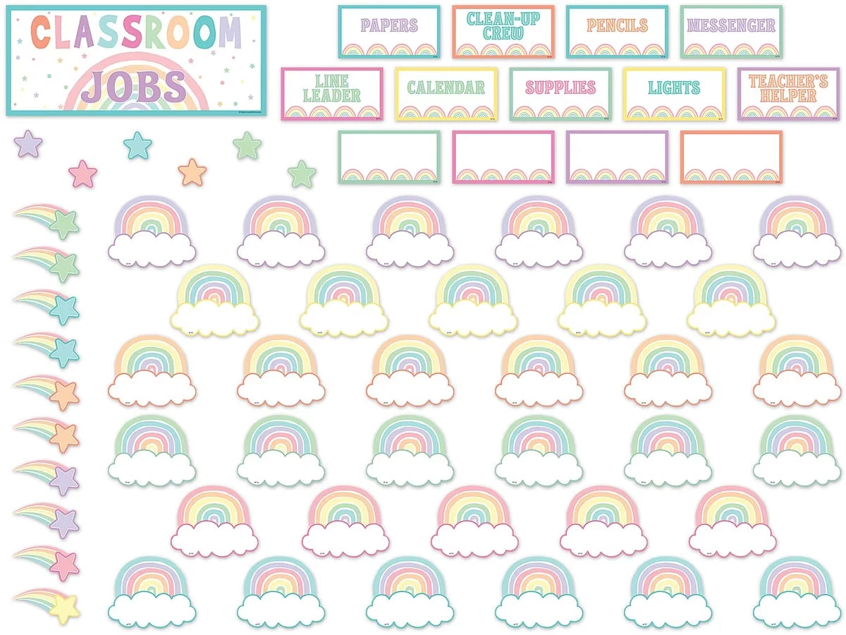 Pastel Pop Classroom Jobs Bulletin Board Set - US 6981