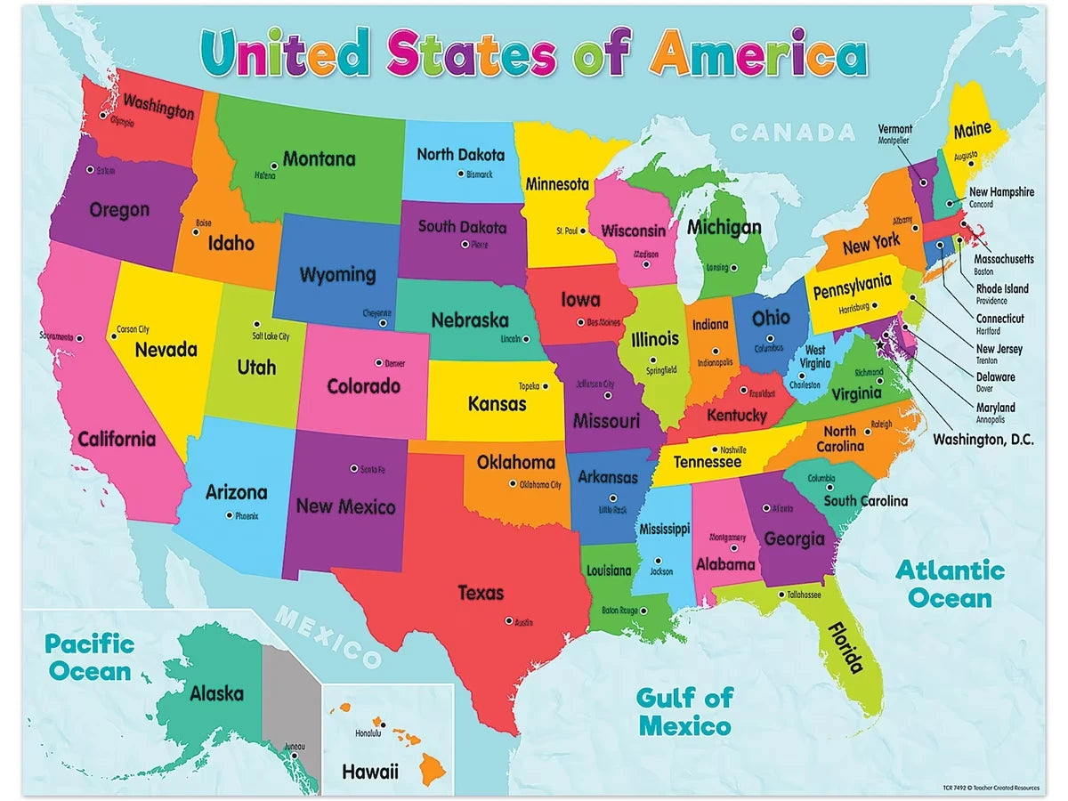 Colorful U.S.A. Poster - US 1220