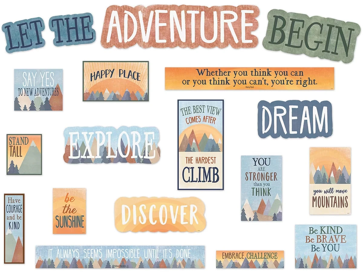 Moving Mountains Motivational Bulletin Board Set - US 8488