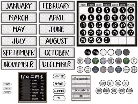 Modern Farmhouse Calendar Bulletin Board Set - US 1786