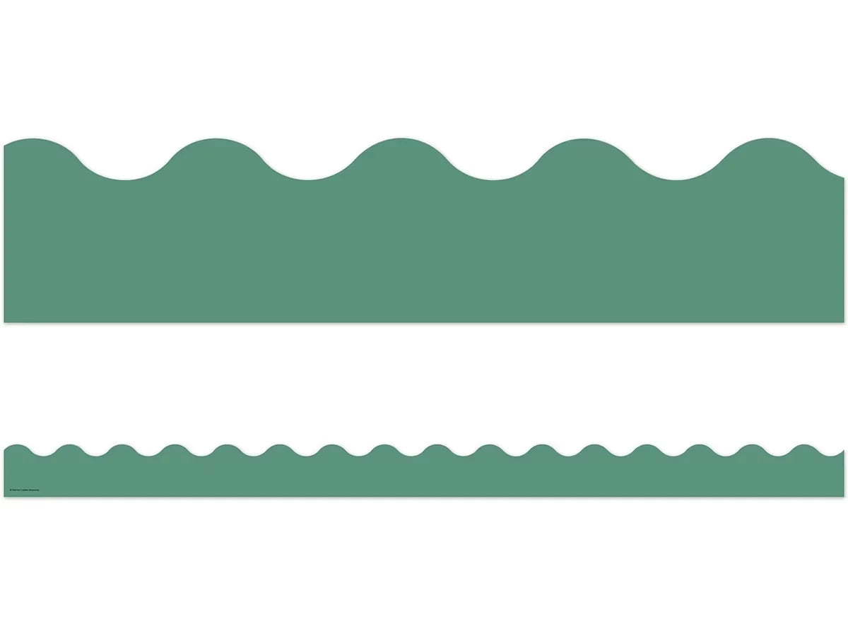 Eucalyptus Green Scalloped Border - US 3293