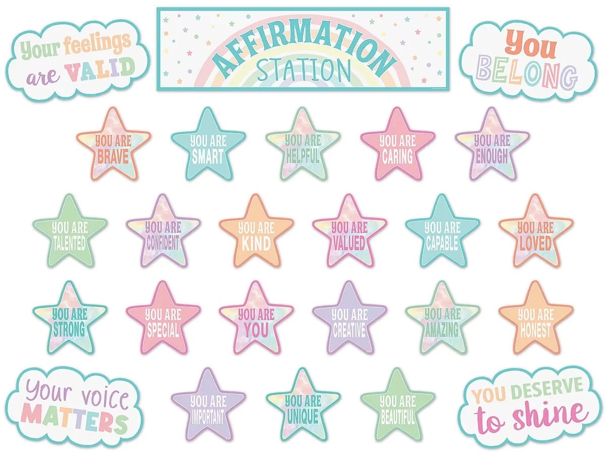 Pastel Pop Affirmation Station Bulletin Board Set - US 1552