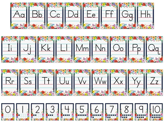 Wildflowers Alphabet Card Bulletin Board Set - US 6346