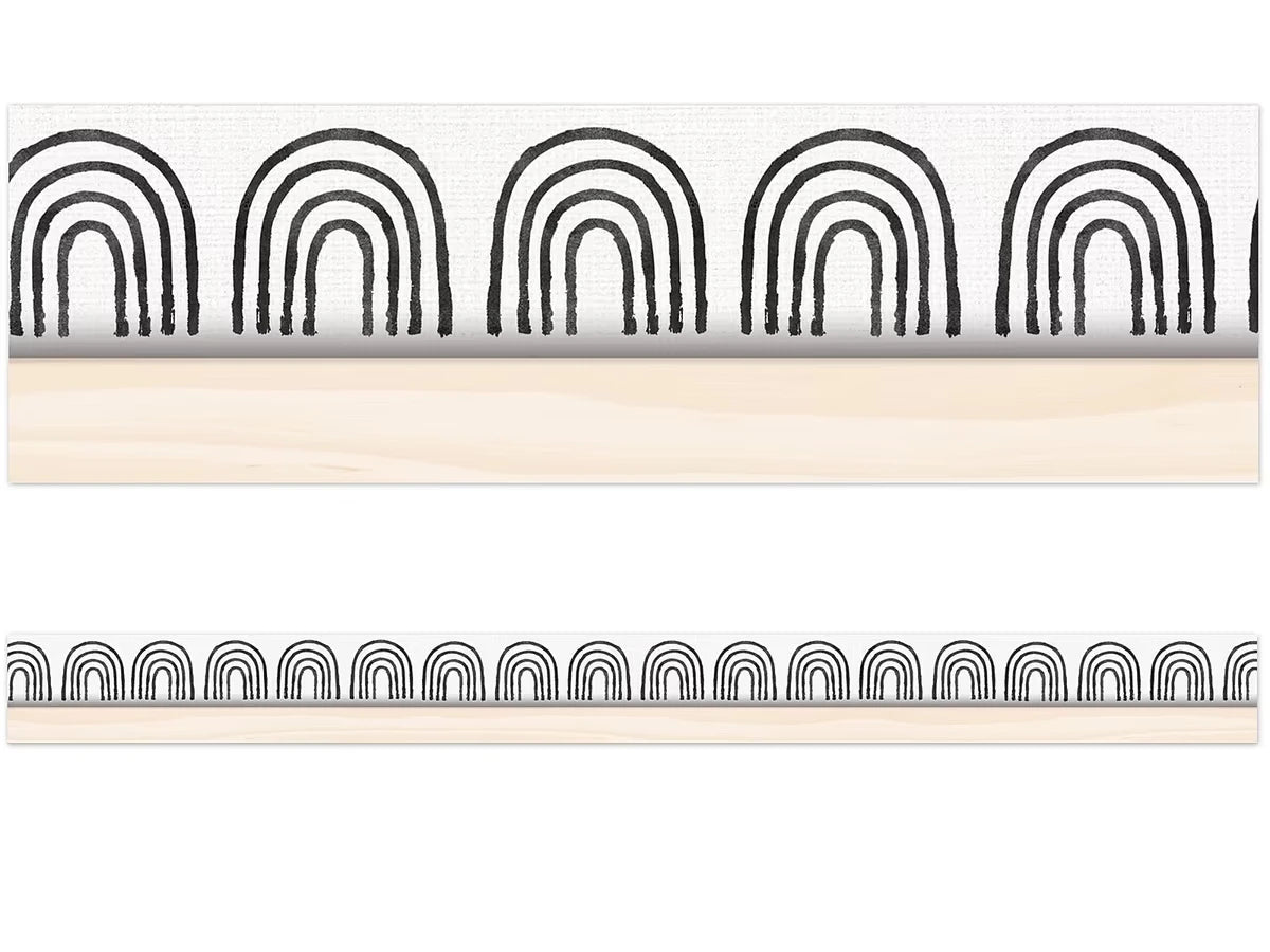 Creatively Inspired Black & White Rainbow Border - US 8929