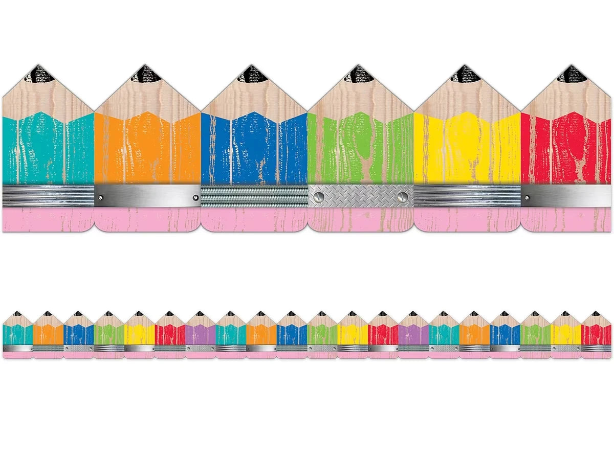 Upcycle Style Rustic Pencil Border - US 1695