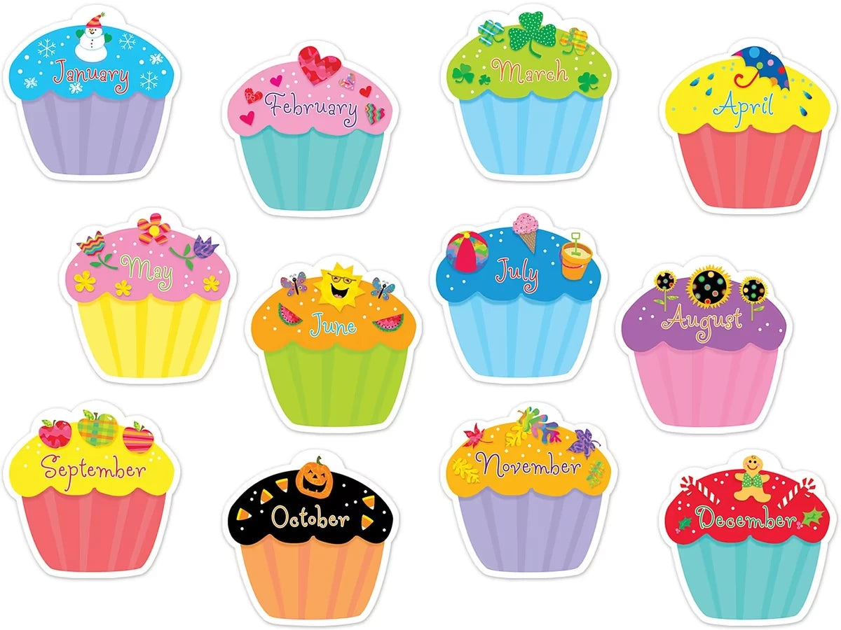 Poppin’ Patterns Cupcake Calendar Accents - US 1728
