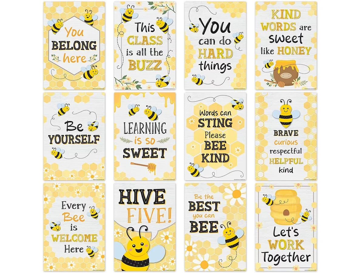 Buzzing Bees Motivational Small Poster Pack - US 7288