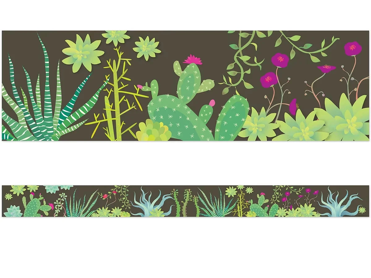 Petals & Prickles Double-Sided Succulent Border - US 7006