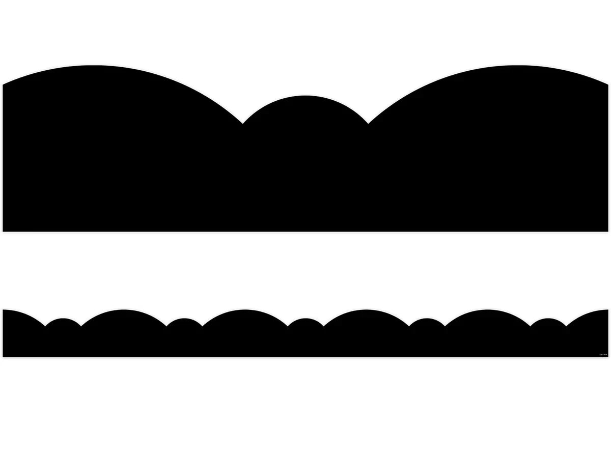 Black Stylish Scalloped Border - US 8590