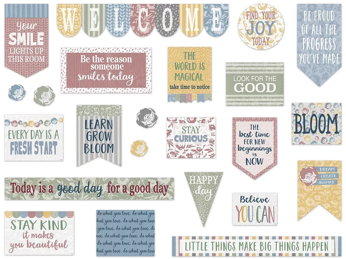 Classroom Cottage Motivational Bulletin Board Set - US 5661