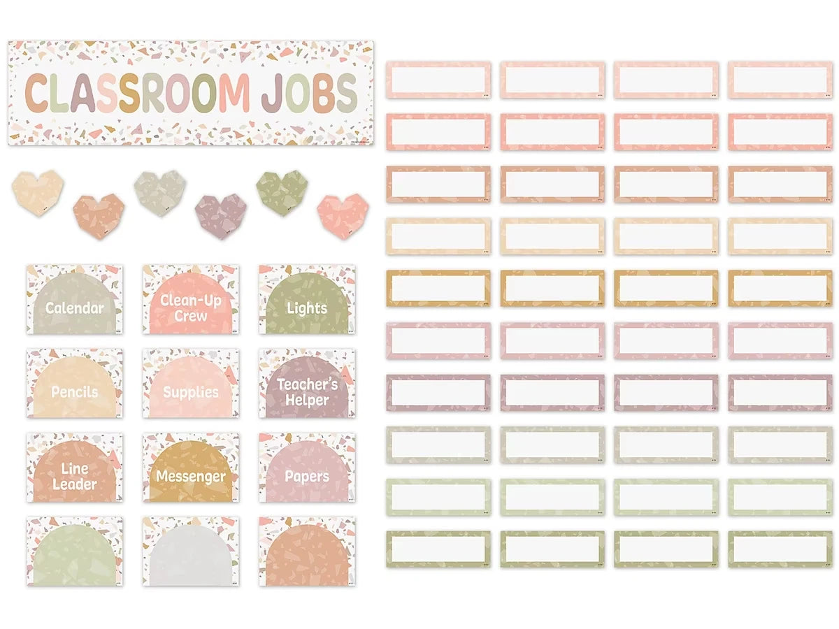 Terrazzo Tones Classroom Jobs Bulletin Board Set - US 9530