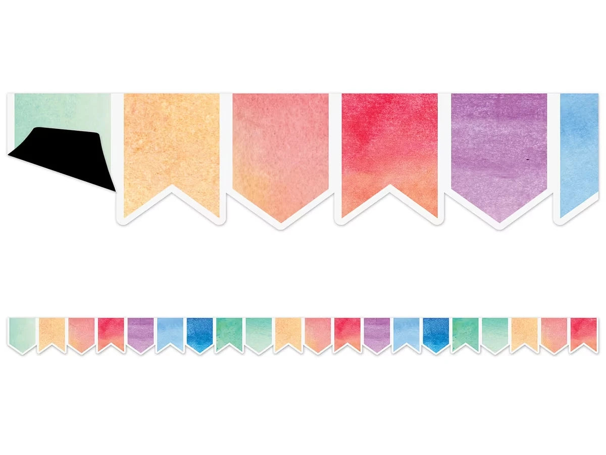 Watercolor Pennant Magnetic Border - US 2886