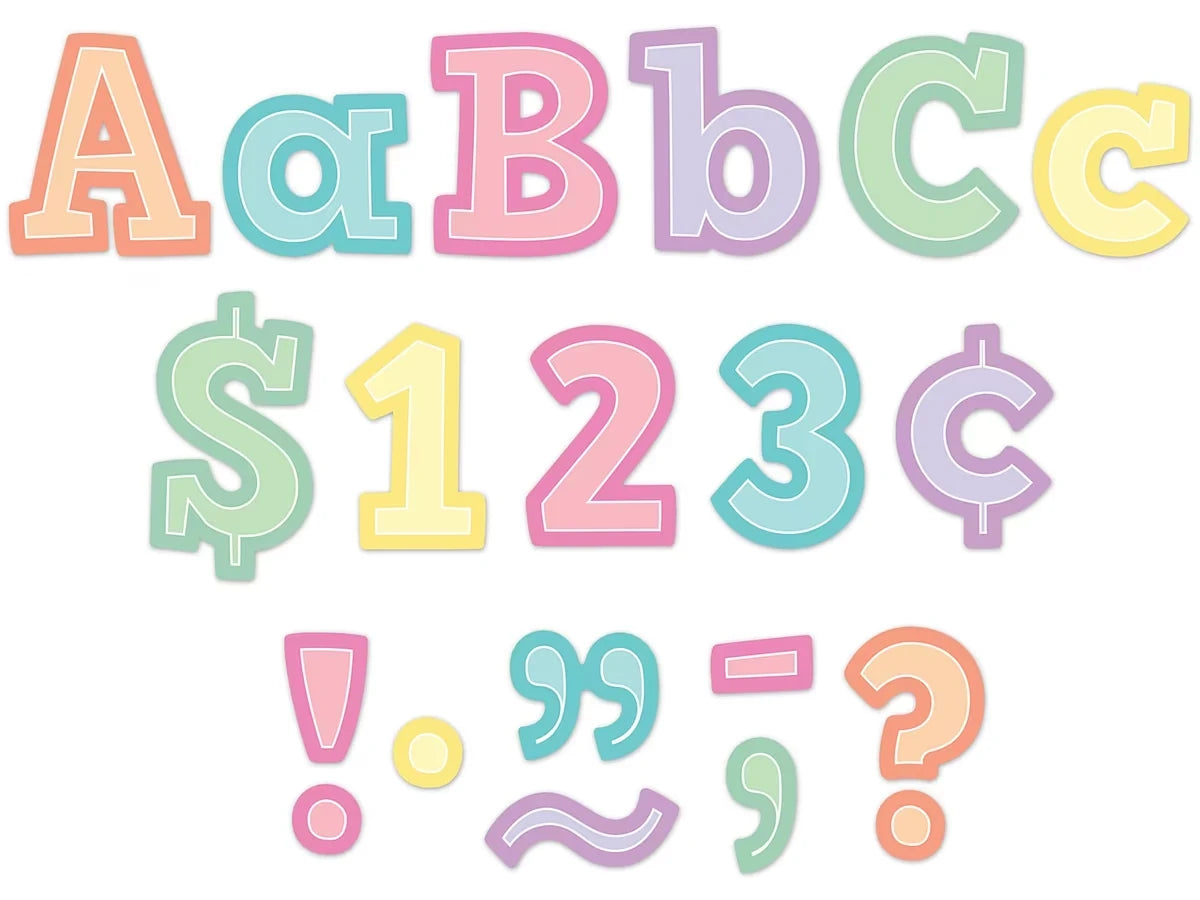 Pastel Pop 4" Punch-Out Letters - US 2888