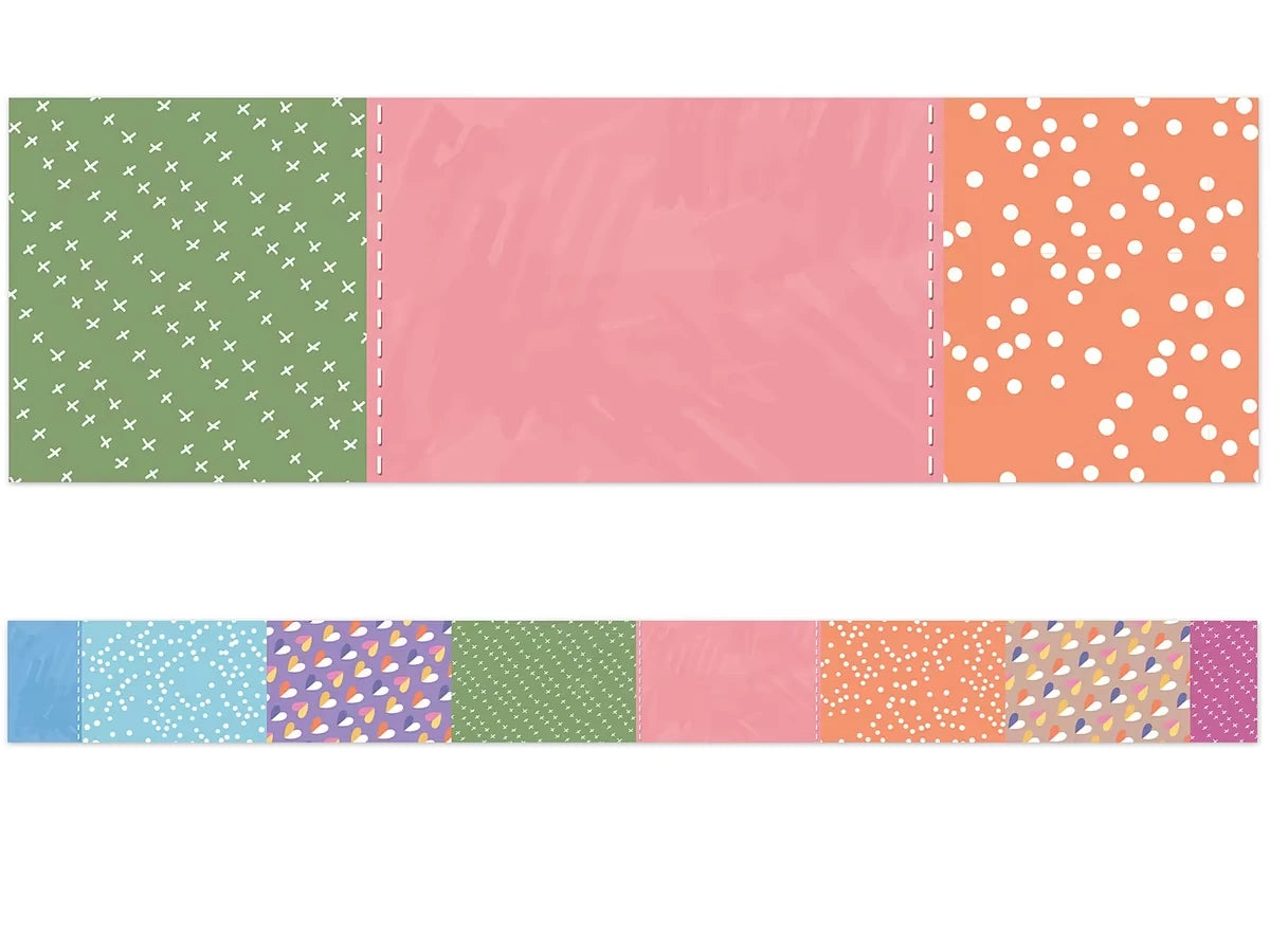 Retro Remix Patchwork Border - US 2543