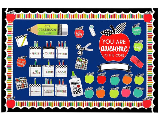 Black, White & Stylish Brights Bulletin Board Set - US 4550