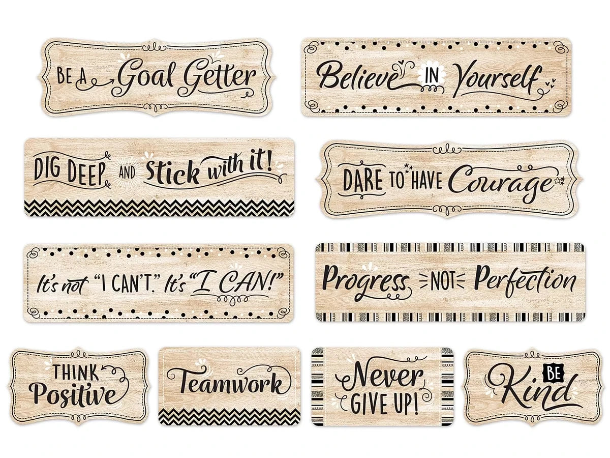 Mindset Matters Wood Bulletin Board Set - US 4588