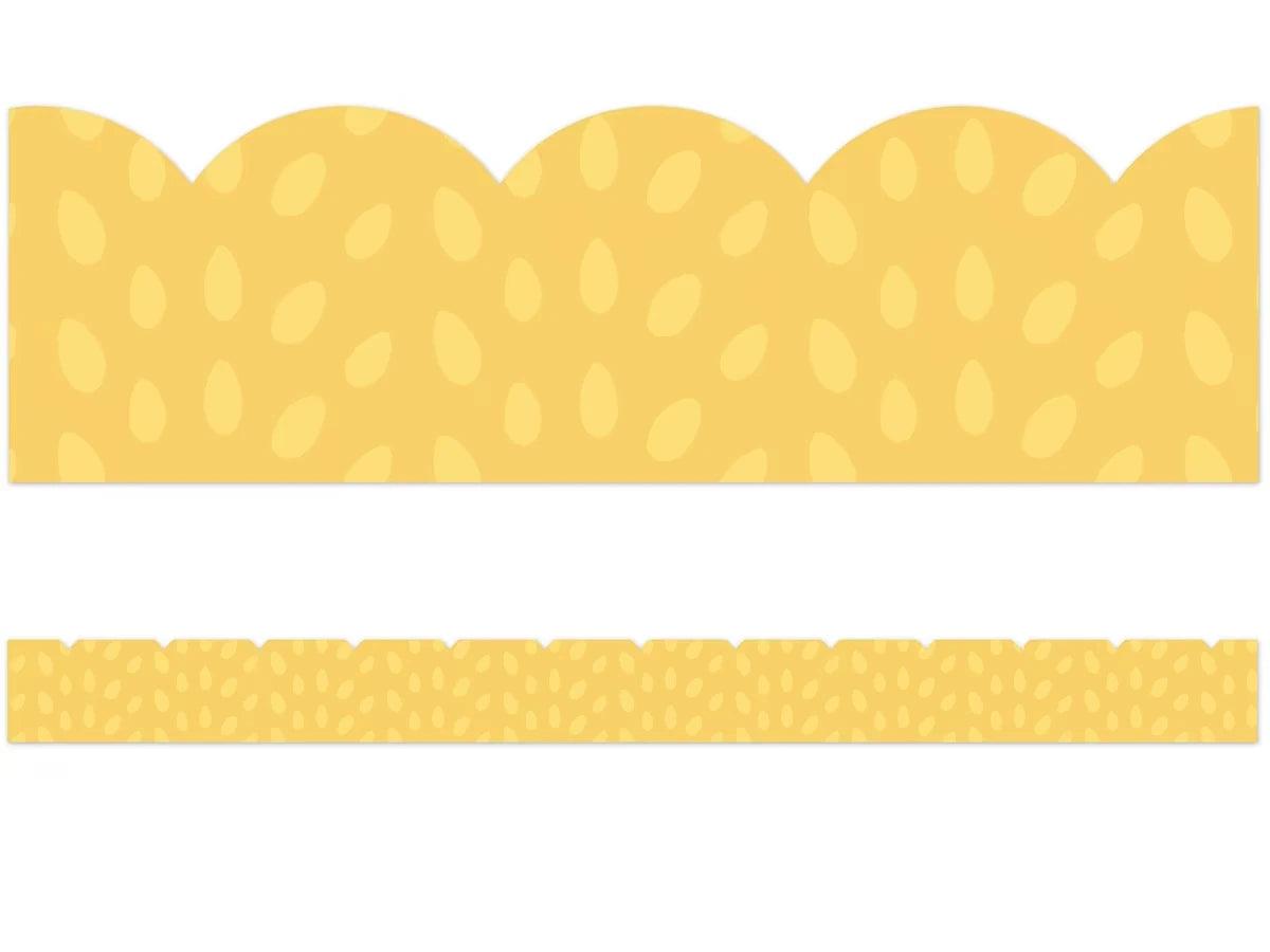Grow Together Yellow Dot Scalloped Border - US 6588