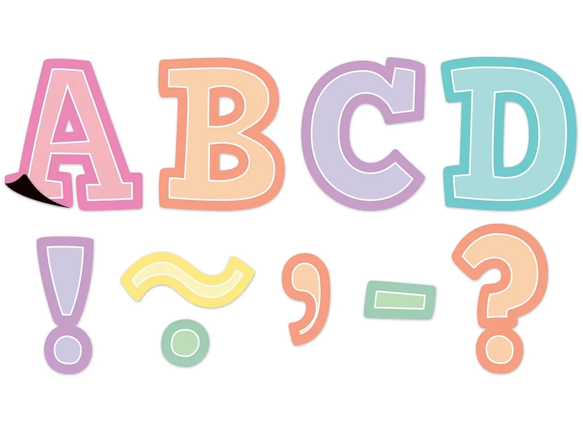 Pastel Pop 3" Magnetic Punch-Out Letters - US 4107