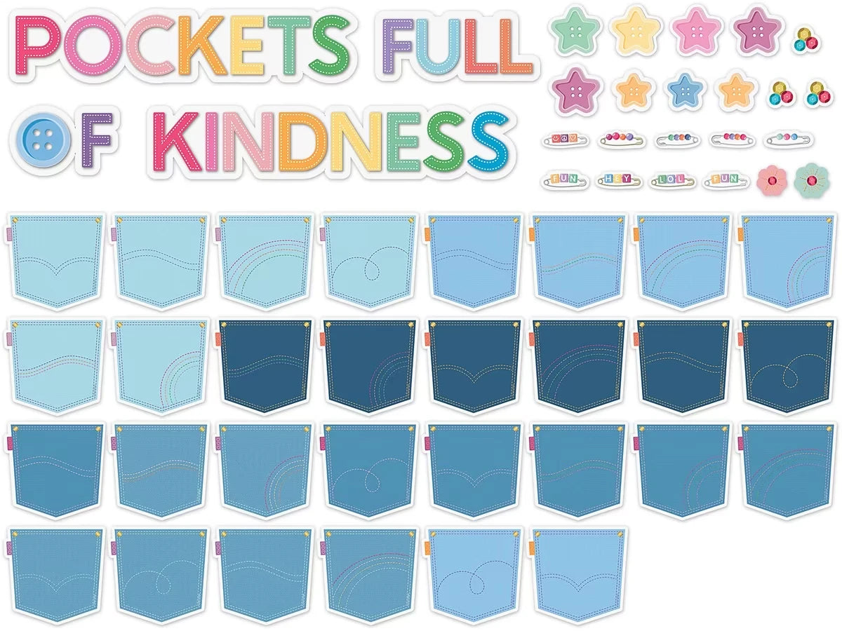 Crafty and Cool Pockets Full of Kindness Bulletin Board Set - US 7091