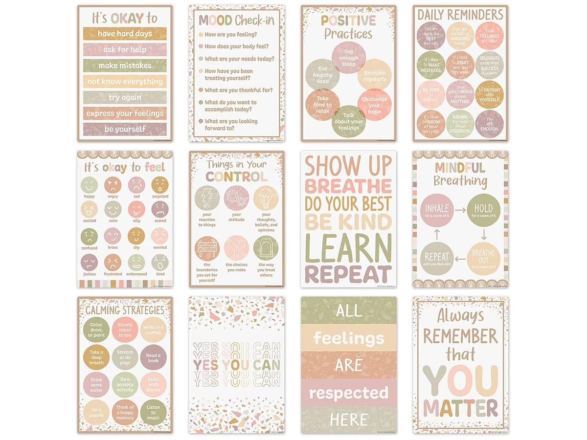Terrazzo Tones Motivational Small Poster Pack - US 5155