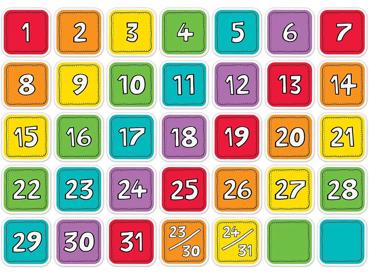 Colorful Calendar Mini Accents - US 1987