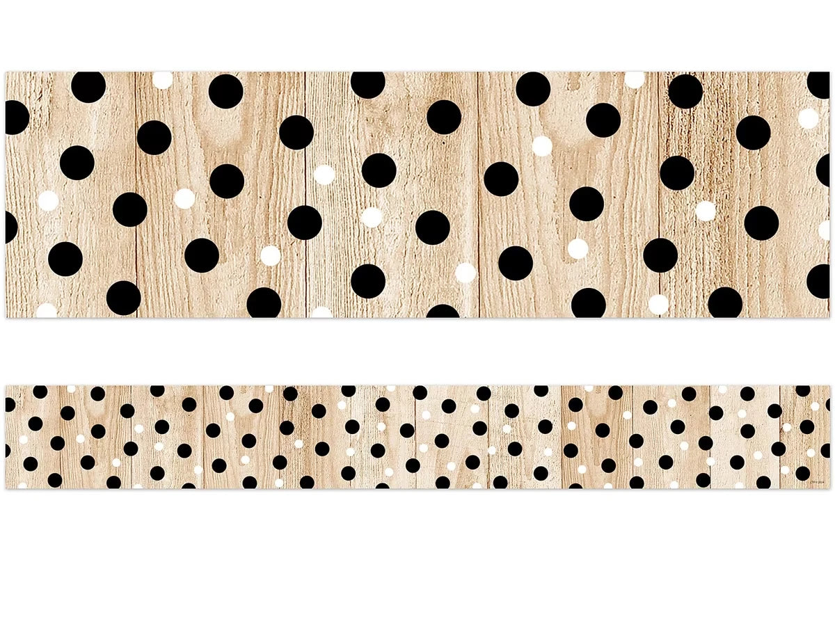 Polka Dots Wood Border - US 1256