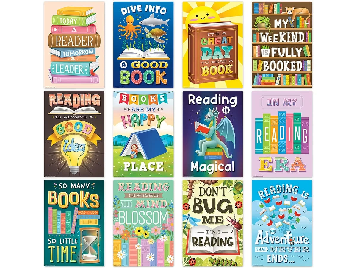 Reading Is Fun Small Motivational Poster Pack - US 5019