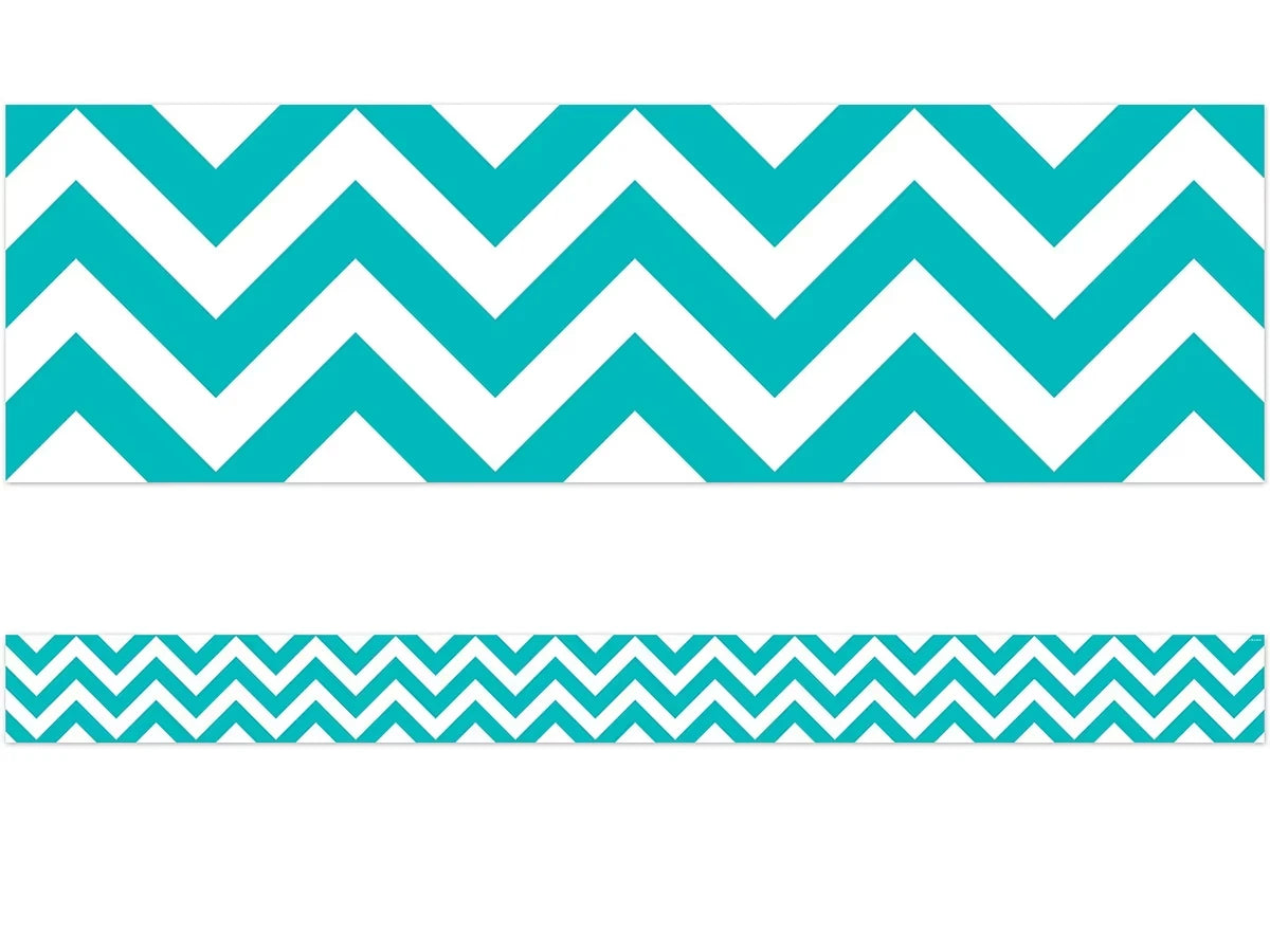 Turquoise Chevron Border - US 9877