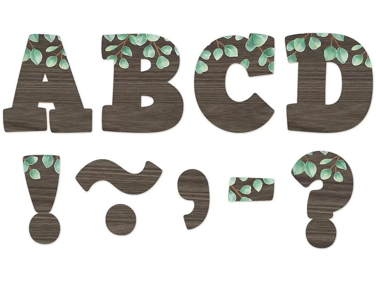 Eucalyptus 3" Magnetic Punch-Out Letters - US 1062