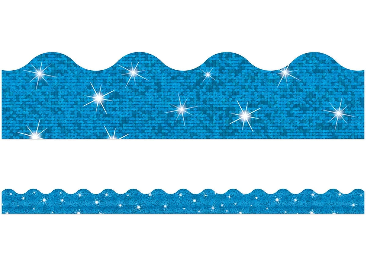 Blue Sparkle Scalloped Border - US 4268