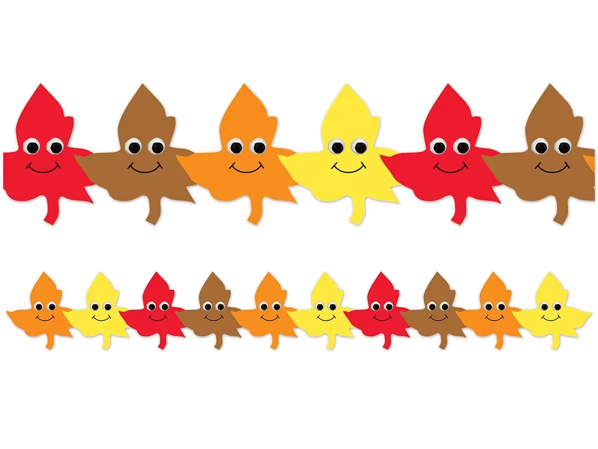 Happy Fall Leaves Border - US 7991