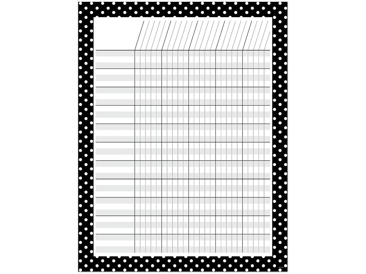Black & White Polka Dot Incentive Chart - US 2861