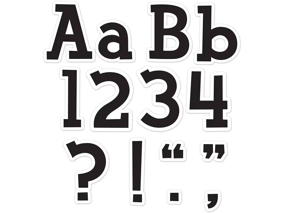 Black Fancy 4" Punch-Out Letters - US 6266