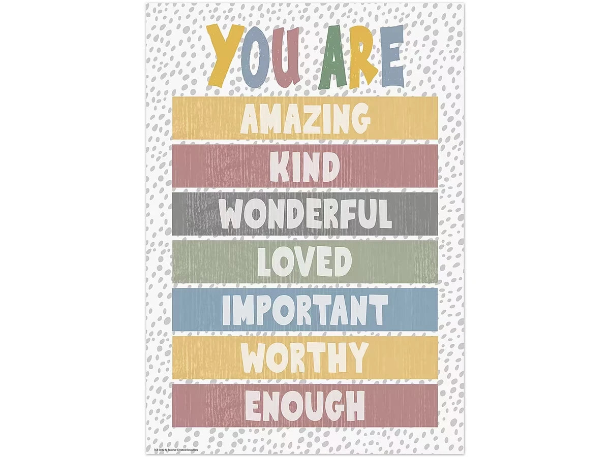 Classroom Cottage You Are Enough Poster - US 6881