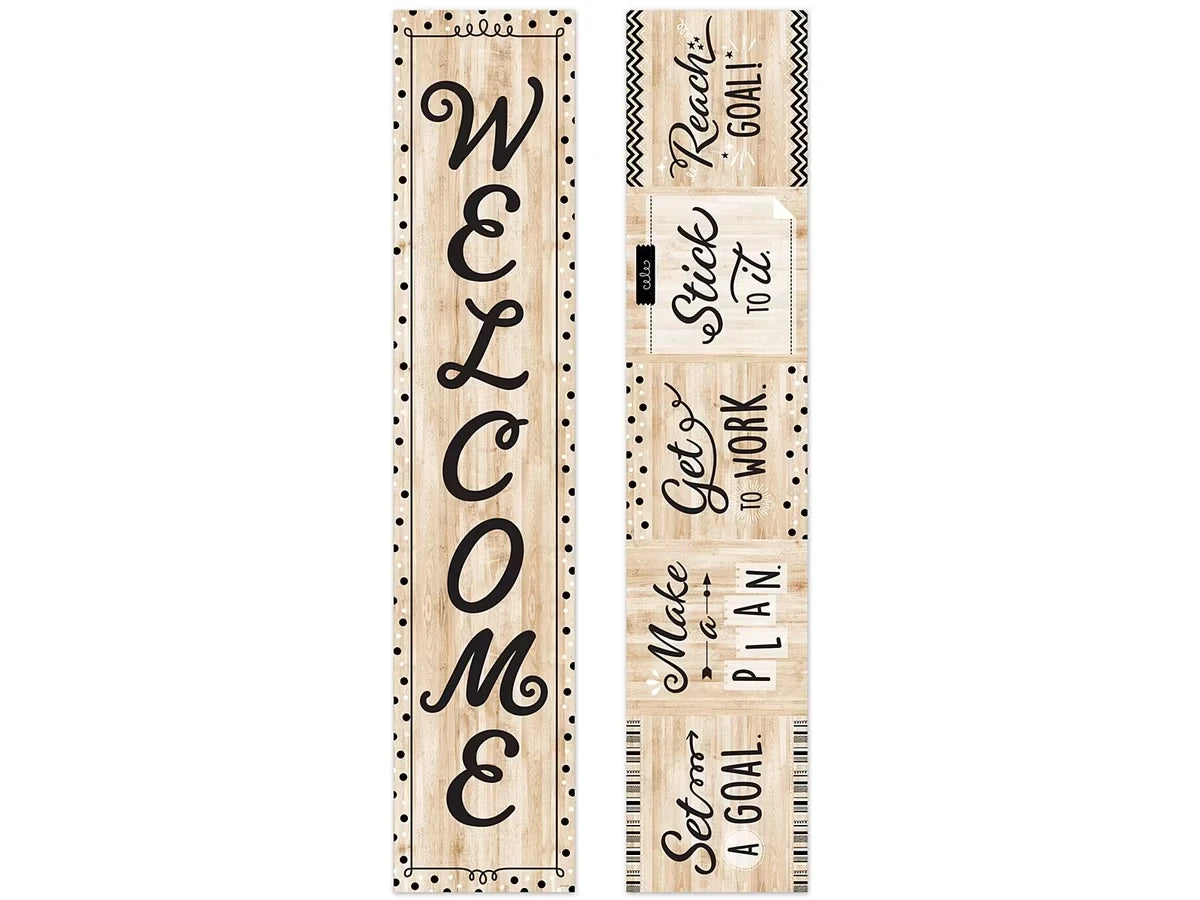 Double-Sided Wood Welcome Banner - US 7603