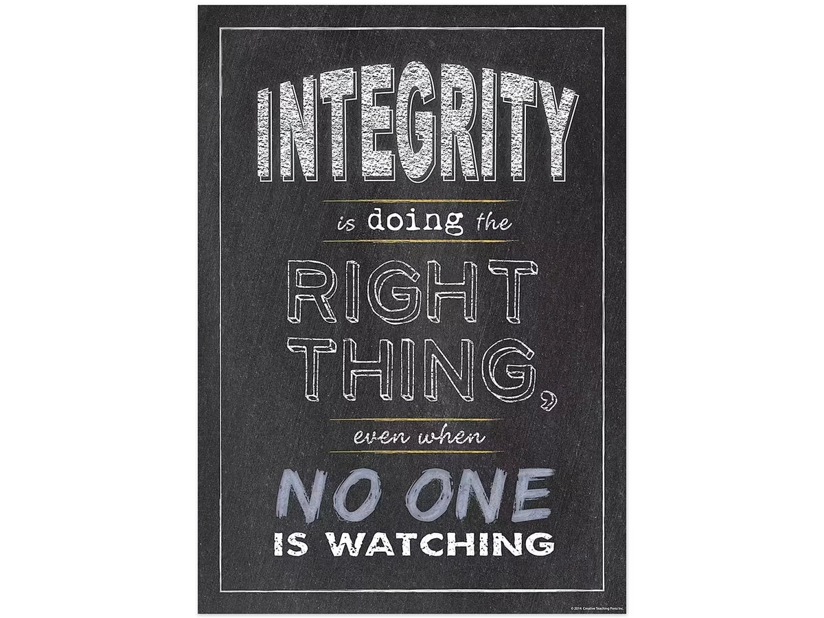 Chalk It Up! Integrity Poster - US 6715