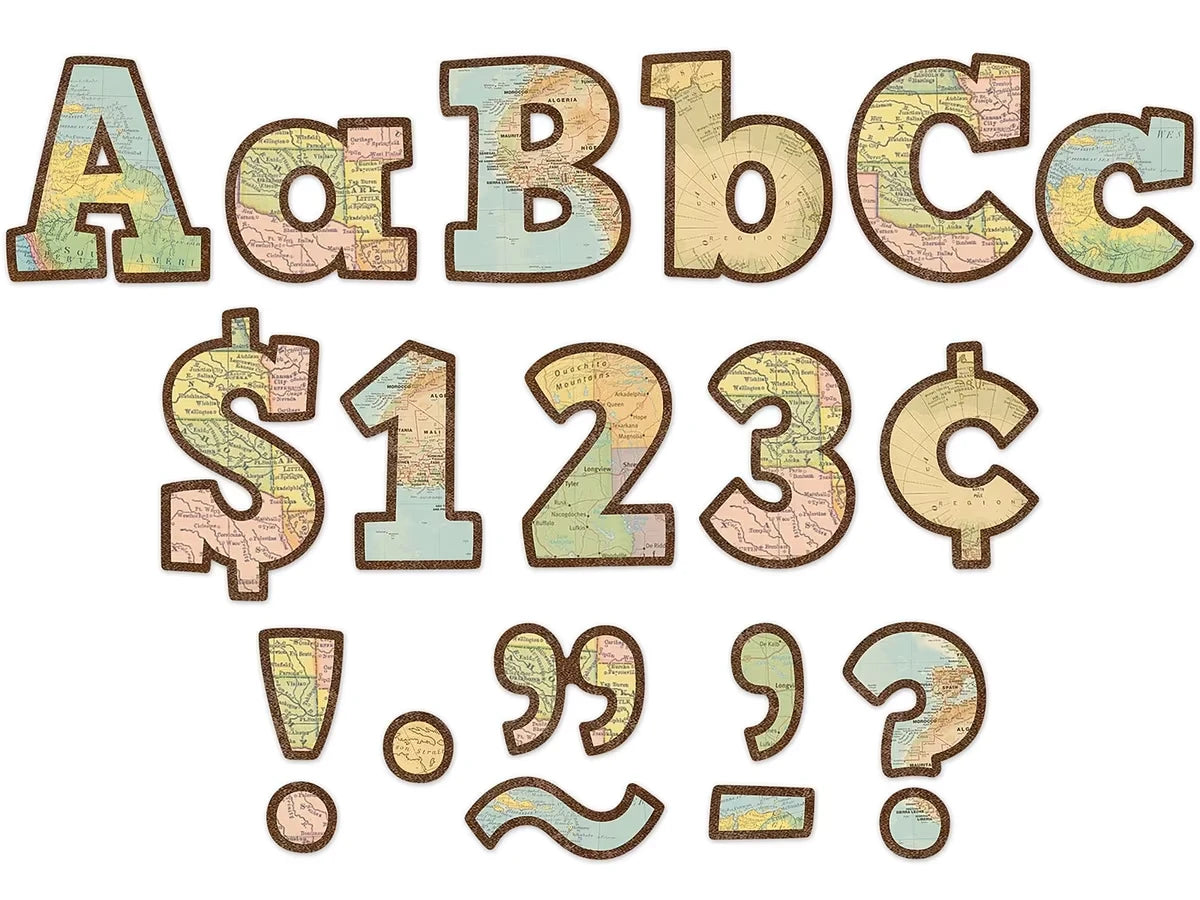 Travel the Map! 4" Punch-Out Letters - US 4766